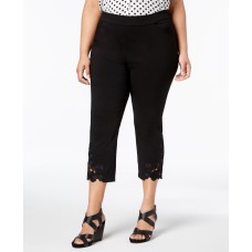 Inc International Concepts Women's Plus Lace-hem Cropped Pants
