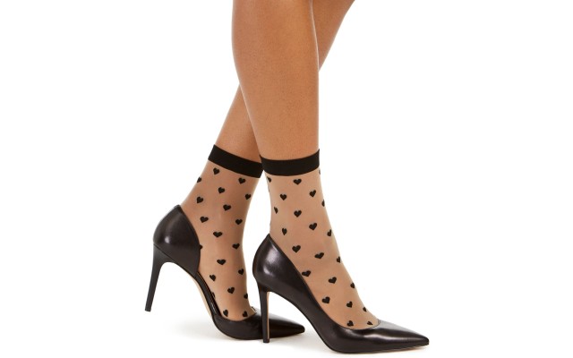 INC Sheer Heart Ankle Socks
