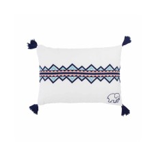Ivory Ella Embroidered Triangle Throw Pillow