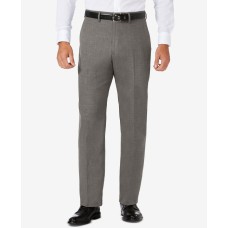J.M. Haggar Sharkskin Classic-Fit Flat Front Premium Flex Waistband Dress Pants