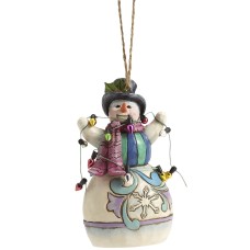 Jim Shore Snowman Wrapped in Lights Collectible Ornament
