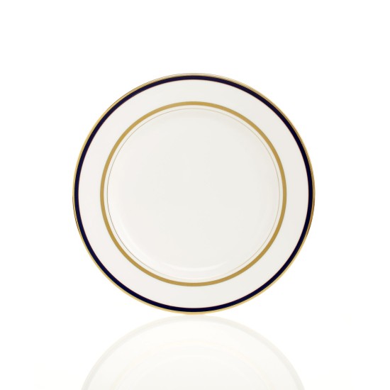  Library Lane Navy Butter and Bread Plate