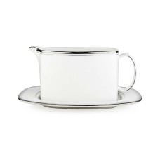 Kate spade New York Library Lane Platnum sauceboat and Stand