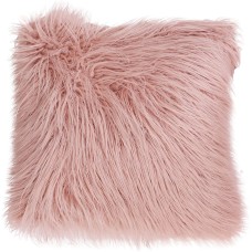 Keller Faux Mongolian Reverse To Micromink Pillow, 20″ x 20″