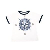 Kidsy Toddler Baby Boys Tiger, Compass Graphic Printed Peruvian Cotton Short Sleeve T-Shirt for 2, 3, 4, 5, 6, 8 Years, Compass, 6
