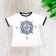 Kidsy Toddler Baby Boys Tiger, Compass Graphic Printed Peruvian Cotton Short Sleeve T-Shirt for 2, 3, 4, 5, 6, 8 Years, Compass, 6