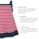  Toddler Baby Girls Strappy Nautical Striped Peruvian Cotton Tunic 2 3 4 5 6 8 Years, White/Crimson, 4