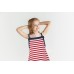  Toddler Baby Girls Strappy Nautical Striped Peruvian Cotton Tunic 2 3 4 5 6 8 Years, White/Crimson, 4