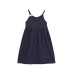  Toddler Baby Girls Strappy Peruvian Cotton Dress – Loose Fit, Long Skirt, Midnight, 8