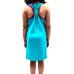  Toddler Girls Solid Colors Peruvian Cotton Tank Dress, Hot Pink/Orange/Turquoise, 4