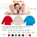  Boys Solid Cargo Polo Peruvian Cotton T-Shirt – Long Sleeve, Polo Neck With 3 Buttons, Black, 8