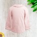  Girls Frilled Neck And Cuffs Peruvian Cotton T-Shirt – Long Sleeve, Crewneck, Tickled Pink, 3