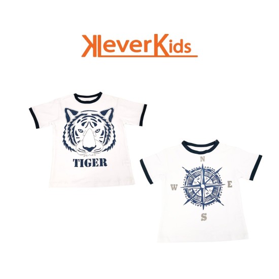  Toddler Baby Boys Tiger, Compass Graphic Printed Peruvian Cotton Short Sleeve T-Shirt for 2, 3, 4, 5, 6, 8 Years, Compass, 2