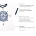  Toddler Baby Boys Tiger, Compass Graphic Printed Peruvian Cotton Short Sleeve T-Shirt for 2, 3, 4, 5, 6, 8 Years, Compass, 2