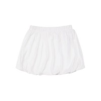 Kleverkids Toddler Baby Girls Embroidery Bubble Skirt – Peruvian Pima Cotton, Balloon Skirt, Elastic Waist, Pull-On, Solid Colors, White, 6
