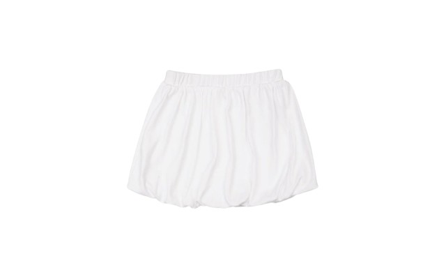  Toddler Baby Girls Embroidery Bubble Skirt – Peruvian Pima Cotton, Balloon Skirt, Elastic Waist, Pull-On, Solid Colors, White, 6