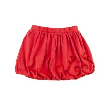 Kleverkids Toddler Baby Girls Embroidery Bubble Skirt – Peruvian Pima Cotton, Balloon Skirt, Elastic Waist, Pull-On, Solid Colors