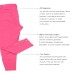  Toddler Baby Girls Embroidery Flower Pants – Peruvian Pima Cotton, Zipper Ankle Cuffs, Bright Punch, 4