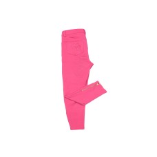 Kleverkids Toddler Baby Girls Embroidery Flower Pants – Peruvian Pima Cotton, Zipper Ankle Cuffs