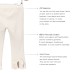  Toddler Baby Girls Frilled Pants – Peruvian Pima Cotton, Elastic Waist, Pull-On, Solid Colors, Creme Brulle, 4