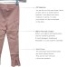  Toddler Baby Girls Frilled Pants – Peruvian Pima Cotton, Elastic Waist, Pull-On, Solid Colors, Plum, 2