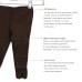  Toddler Baby Girls Frilled Pants – Peruvian Pima Cotton, Elastic Waist, Pull-On, Solid Colors, Chocolate, 2