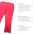  Toddler Baby Girls Frilled Pants – Peruvian Pima Cotton, Elastic Waist, Pull-On, Solid Colors, Tickled Pink, 2
