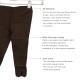  Toddler Baby Girls Frilled Pants – Peruvian Pima Cotton, Elastic Waist, Pull-On, Solid Colors, Chocolate, 8