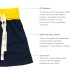  Toddler Baby Girls Skirt – Peruvian Pima Cotton, Elastic Waist, Pull-On, Navy, 2