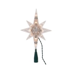 Kurt Adler 10-Light 11-Inch Clear Polar Star Treetop