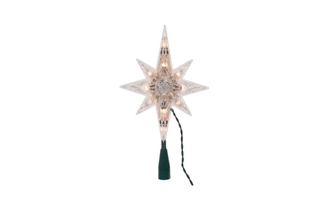  10-Light 11-Inch Clear Polar Star Treetop