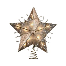 Kurt Adler Capiz Vines with Pearls Tree Topper, 9.25-Inch