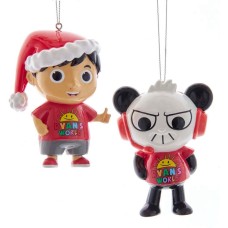 Kurt Adler Ryan’s World Ryan and Panda Ornaments – Set of 2