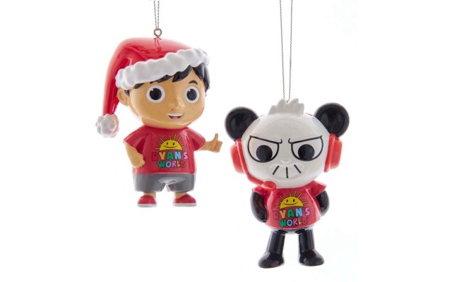  Ryan’s World Ryan and Panda Ornaments – Set of 2