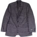  Mens Blazer Plaid Printed Wool, Dark Gray, 42S