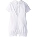 Lauren Madison baby boy Infant Christening Baptism Polished Short Romper (White, 6-9 Months)