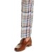  Mens Classic-fit Blue Plaid Dress Pants