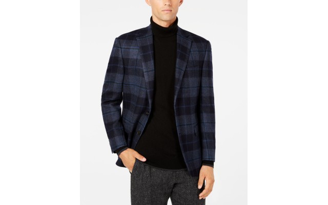  Men’s Classic-Fit Ultraflex Patterned Sport Coat