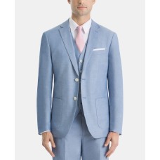 Lauren Ralph Lauren Mens Ultraflex Classic-fit Chambray Sport Coat Light Blue 42R