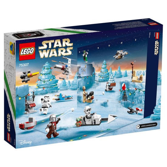  Star Wars Advent Calendar 75307 Awesome Toy Building Kit for Kids with 7 Popular Characters and 17 Mini Builds; New 2021 (335 Pieces)