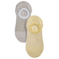 Lemon 2-Pk. Sprinkle Sparkle No-Show Socks