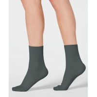 Lemon Smooth Lines Ribbed Crew Socks