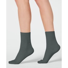 Lemon Smooth Lines Ribbed Crew Socks