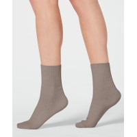 Lemon Smooth Lines Ribbed Crew Socks Moonbeam