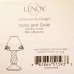  Candle Lamp Ivory and Gold 10″