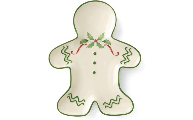  Holiday Gingerbread Man Accent Plate