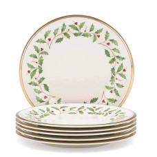 LENOX Holiday Set Of 6 Salad Plates