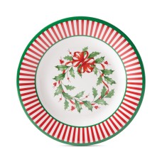 Lenox Holiday Stripe Melamine Accent Plates Set of 4