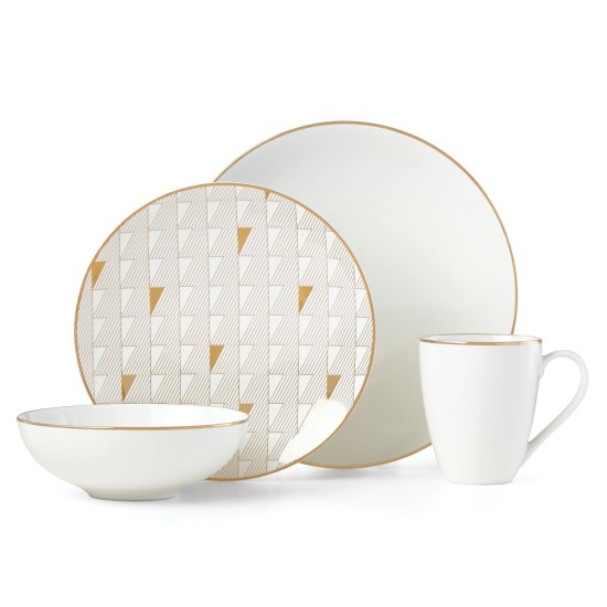 White Trianna 4-Piece Place Setting