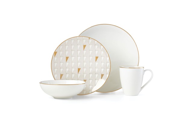  White Trianna 4-Piece Place Setting